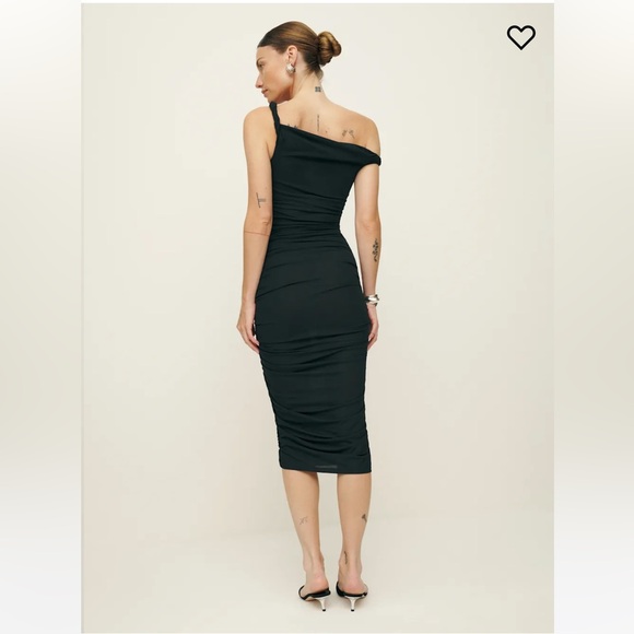 Reformation Alycia Knit Midi Dress in Black - Picture 4 of 11